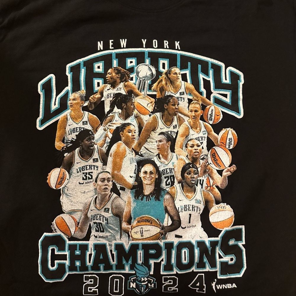 New York Liberty Champions Black T-Shirt